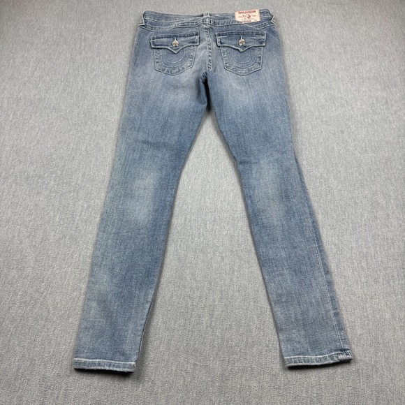 True Religion Jeans Womens 29 (30X30) Blue Super Skinny Light Wash Denim Stretch - Picture 13 of 14